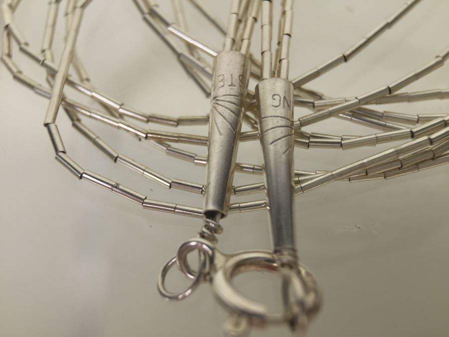 Navajo Sterling Silver Necklace OPL/CHT/SUG 14g *JUST ADDED* [Photo 23]