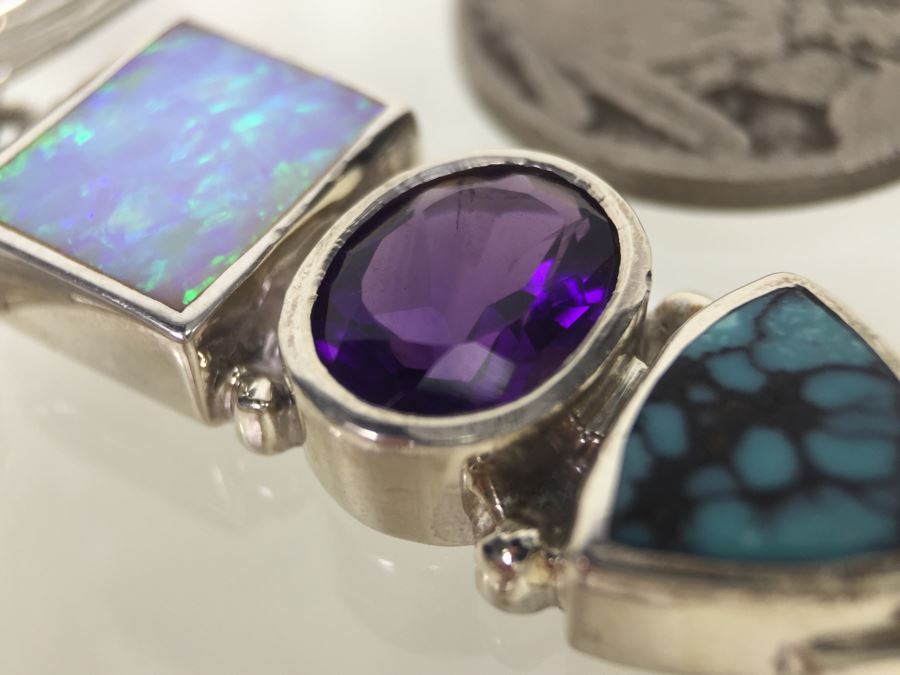 Navajo Sterling Silver Necklace OPL/CHT/SUG 14g *JUST ADDED* [Photo 10]