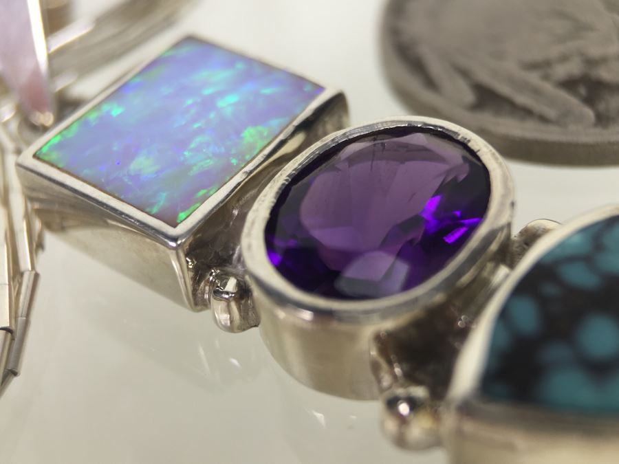 Navajo Sterling Silver Necklace OPL/CHT/SUG 14g *JUST ADDED* [Photo 12]