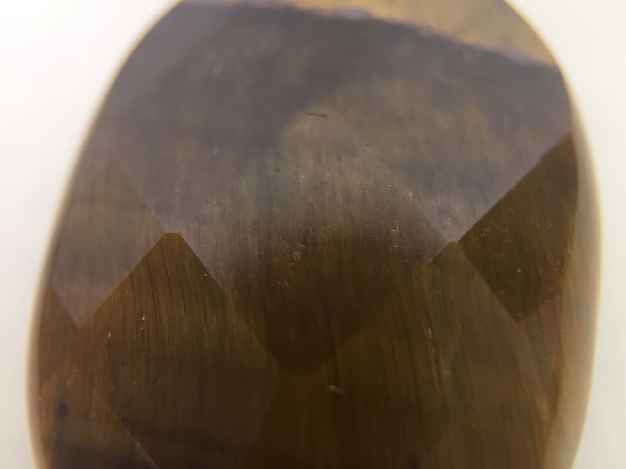 Sterling Silver Brown Tiger Eye Necklace With 2 Pairs Of Tiger Eye Earrings 84.0g *JUST ADDED* [Photo 15]