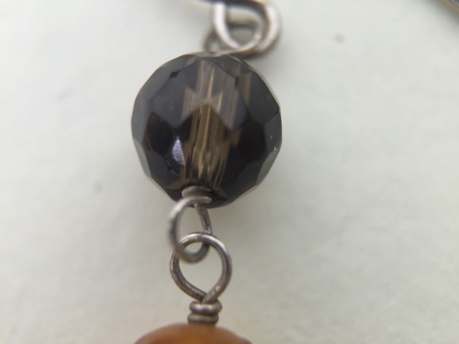 Sterling Silver Brown Tiger Eye Necklace With 2 Pairs Of Tiger Eye Earrings 84.0g *JUST ADDED* [Photo 18]