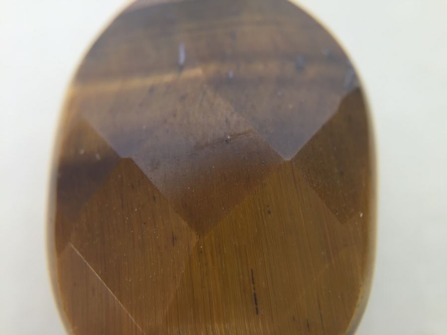 Sterling Silver Brown Tiger Eye Necklace With 2 Pairs Of Tiger Eye Earrings 84.0g *JUST ADDED* [Photo 14]