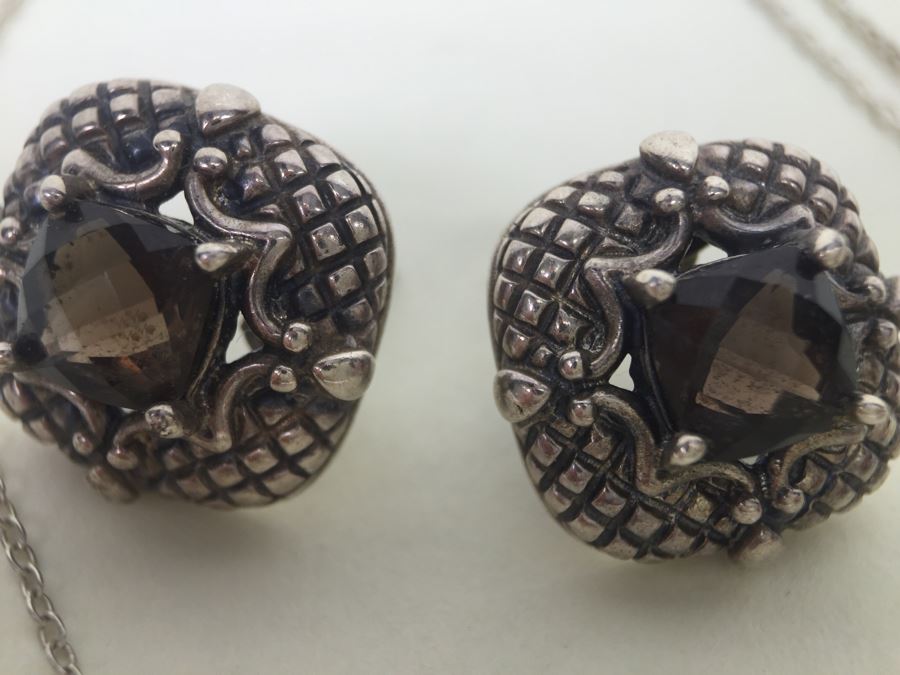 Sterling Silver Pendant Chain With Matching Earrings 12.9g Italian 925 Chain / China Pendant And Earrings *JUST ADDED* [Photo 3]