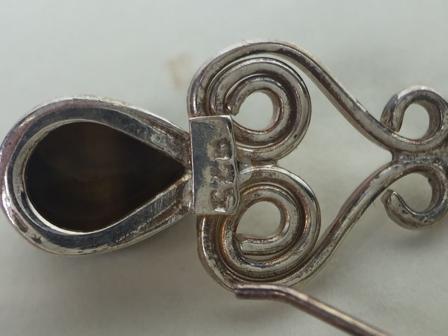 Sterling Silver Tiger Eye Earrings Shemoni Jewelry 4.2g New With Tags *JUST ADDED* [Photo 7]