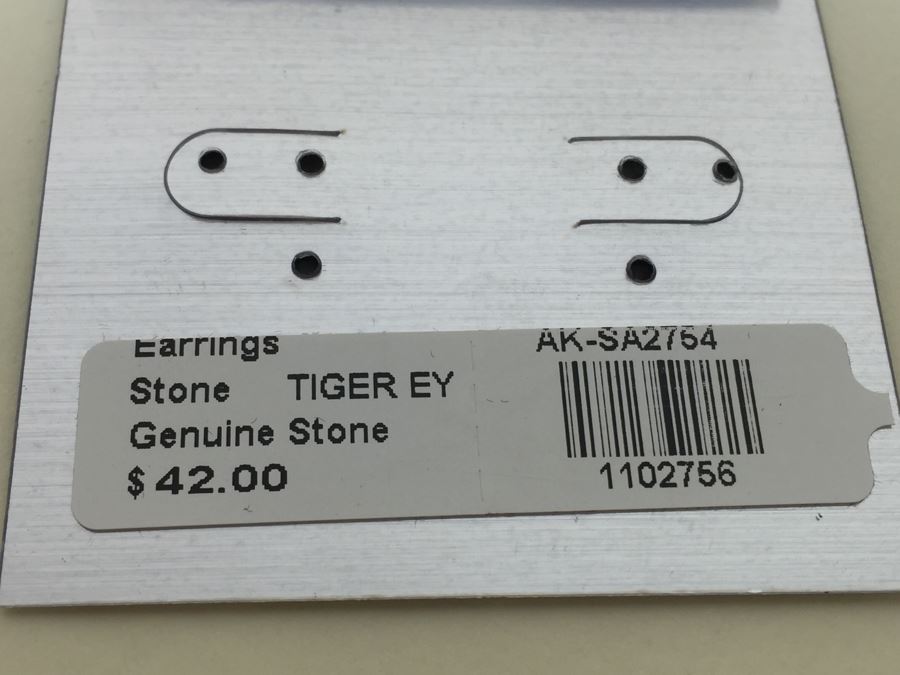 Sterling Silver Tiger Eye Earrings Shemoni Jewelry 4.2g New With Tags *JUST ADDED* [Photo 9]