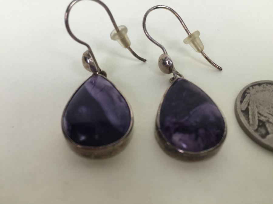 Sterling Silver Stone Pendant Earrings 9.5g 925 Signed Starborn *JUST ADDED* [Photo 5]