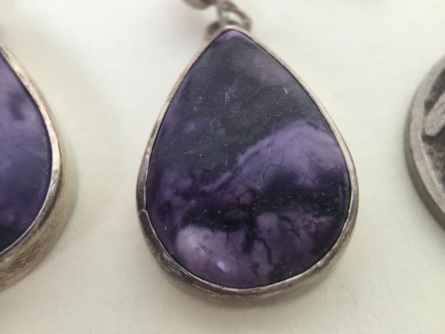 Sterling Silver Stone Pendant Earrings 9.5g 925 Signed Starborn *JUST ADDED* [Photo 2]