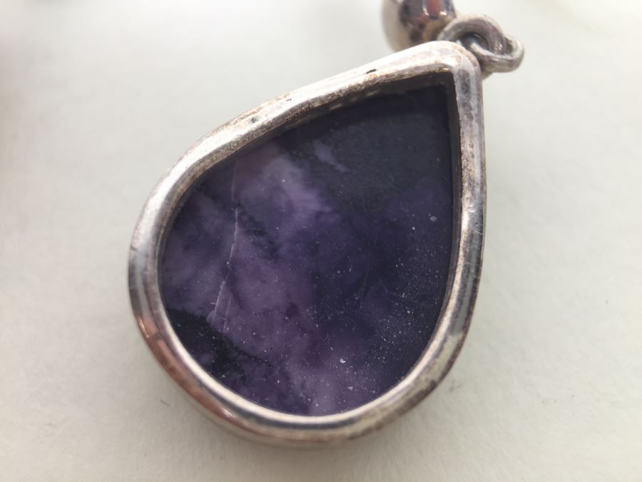 Sterling Silver Stone Pendant Earrings 9.5g 925 Signed Starborn *JUST ADDED* [Photo 12]