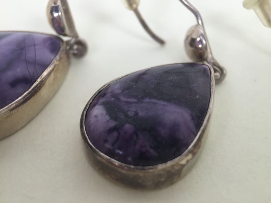 Sterling Silver Stone Pendant Earrings 9.5g 925 Signed Starborn *JUST ADDED* [Photo 9]