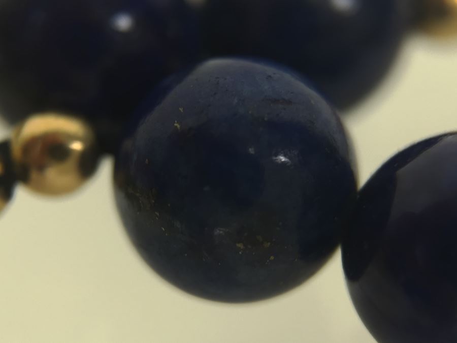 Bracelet With Lapis Lazuli Stones, Pearls And 14K Gold Spacers And 14K Gold Clasp 5.5g *JUST ADDED* [Photo 16]