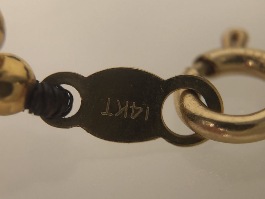 Bracelet With Lapis Lazuli Stones, Pearls And 14K Gold Spacers And 14K Gold Clasp 5.5g *JUST ADDED* [Photo 11]