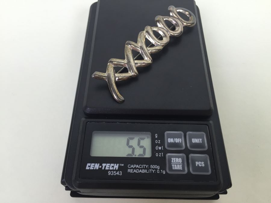 Sterling Silver XXXOOO Brooch Pin Thailand 5.5g *JUST ADDED* [Photo 7]