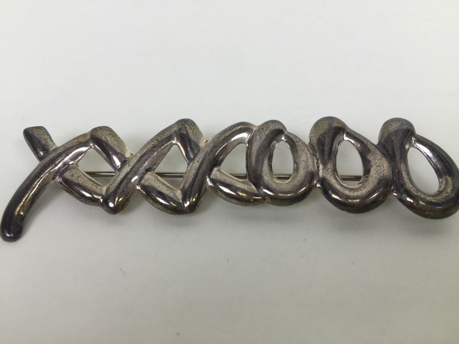 Sterling Silver XXXOOO Brooch Pin Thailand 5.5g *JUST ADDED* [Photo 5]