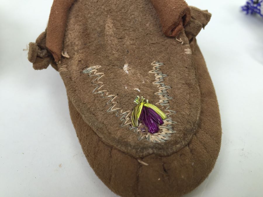 Vintage Child's Leather Moccasins And Beaded Doll *JUST ADDED* [Photo 13]