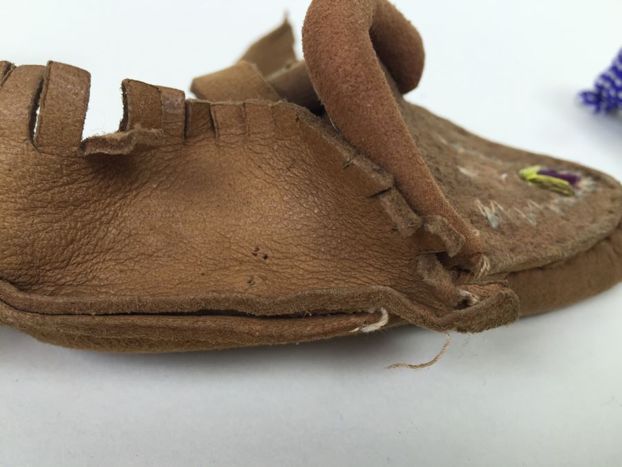 Vintage Child's Leather Moccasins And Beaded Doll *JUST ADDED* [Photo 12]