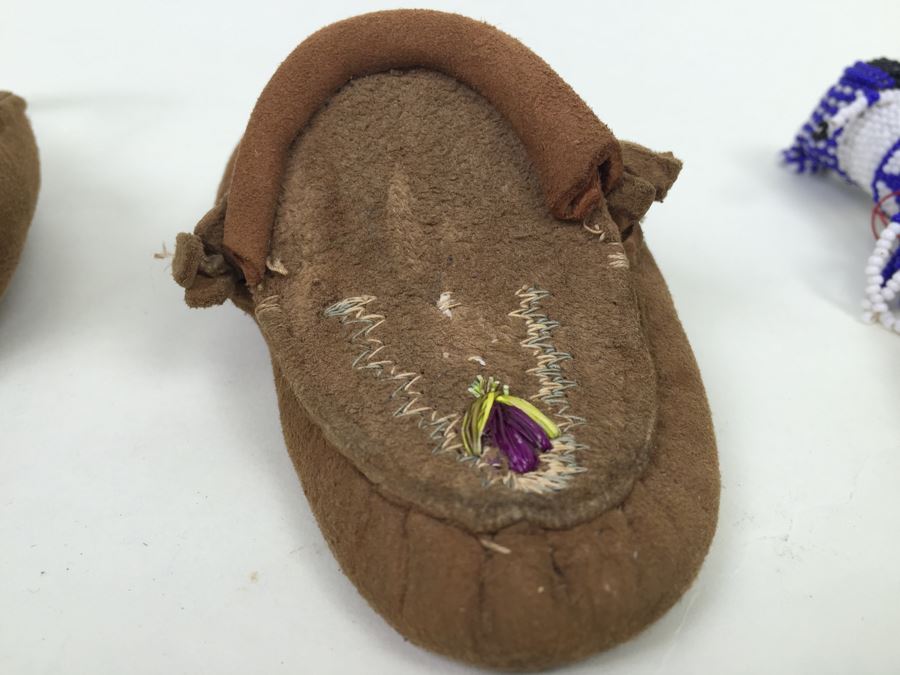 Vintage Child's Leather Moccasins And Beaded Doll *JUST ADDED* [Photo 14]