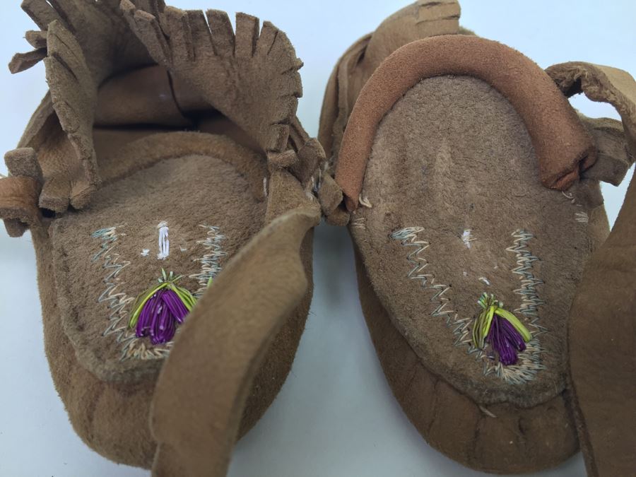 Vintage Child's Leather Moccasins And Beaded Doll *JUST ADDED* [Photo 4]