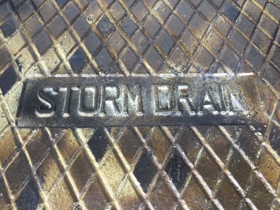 Very Heavy Industrial Steampunk Thick 'Storm Drain' Top Cafe Table With Cast Iron Pedestal Base *JUST ADDED* [Photo 5]