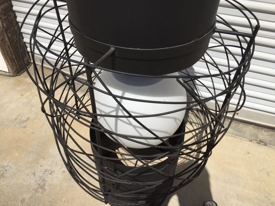 Huge Modernist Black And White Metal Pendant Light Fixture [Photo 20]