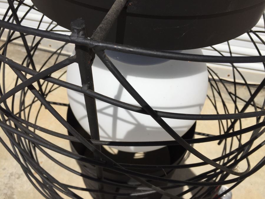 Huge Modernist Black And White Metal Pendant Light Fixture [Photo 18]