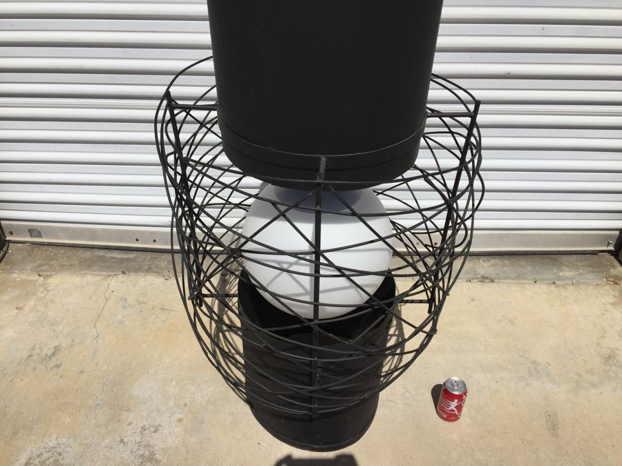 Huge Modernist Black And White Metal Pendant Light Fixture [Photo 9]