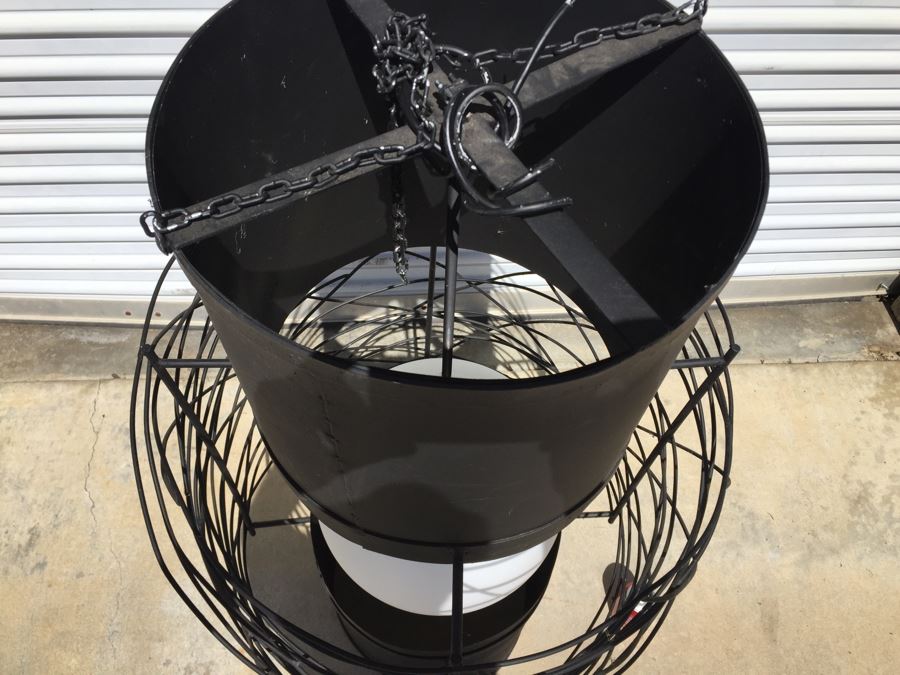 Huge Modernist Black And White Metal Pendant Light Fixture [Photo 7]
