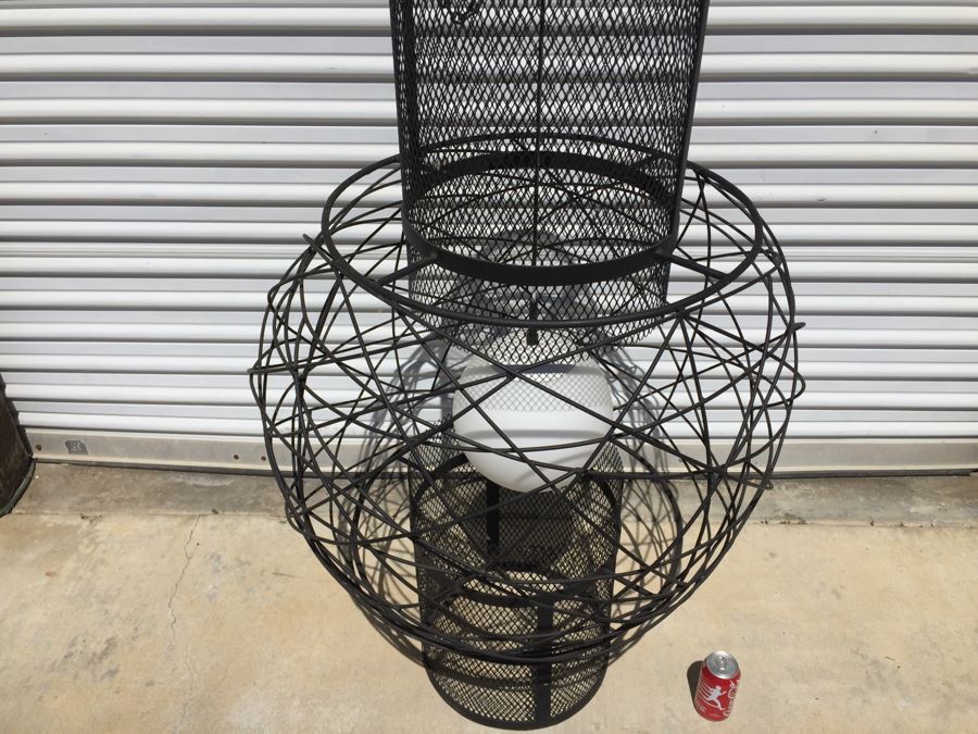 Huge Modernist Black And White Metal Pendant Light Fixture [Photo 6]