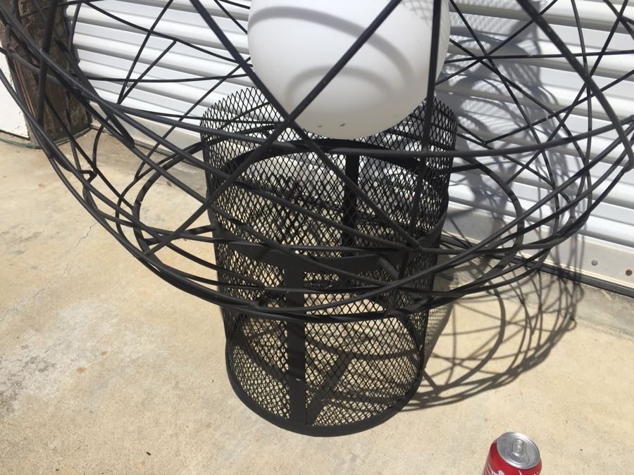 Huge Modernist Black And White Metal Pendant Light Fixture [Photo 10]