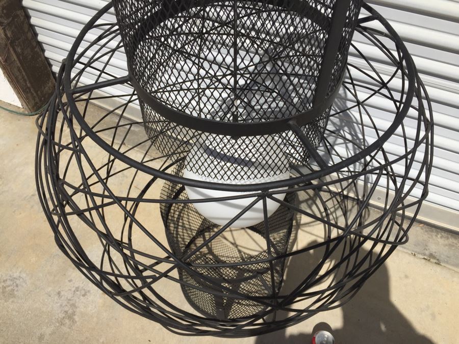 Huge Modernist Black And White Metal Pendant Light Fixture [Photo 7]