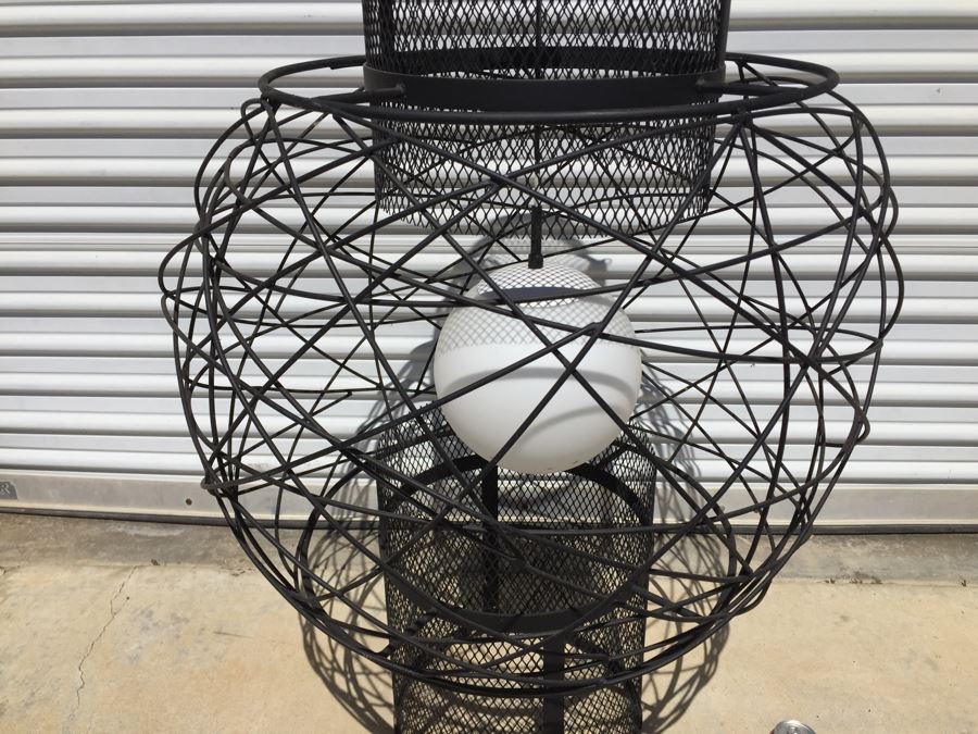 Huge Modernist Black And White Metal Pendant Light Fixture [Photo 2]