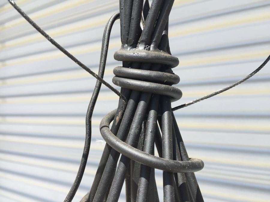 Huge Modernist Metal 6-Bulb Light Fixture [Photo 10]