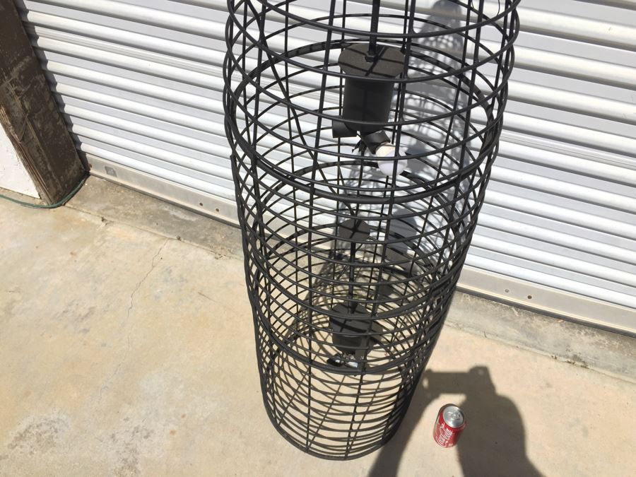 Huge Modernist Metal 6-Bulb Light Fixture [Photo 6]