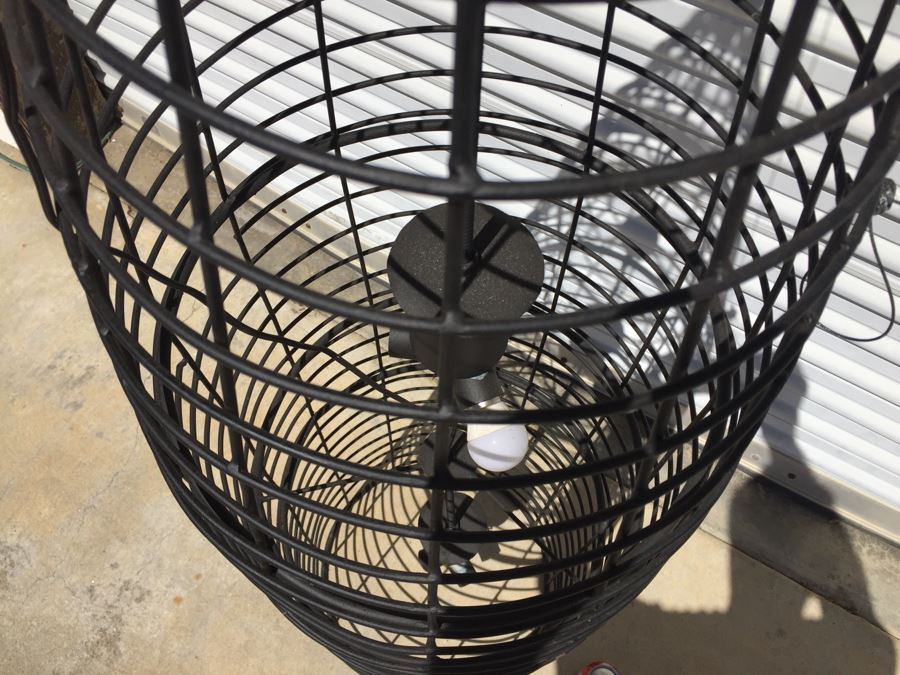 Huge Modernist Metal 6-Bulb Light Fixture [Photo 2]