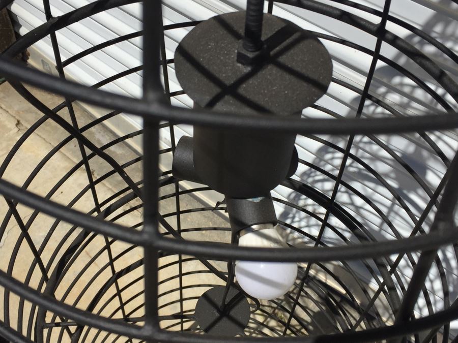 Huge Modernist Metal 6-Bulb Light Fixture [Photo 12]