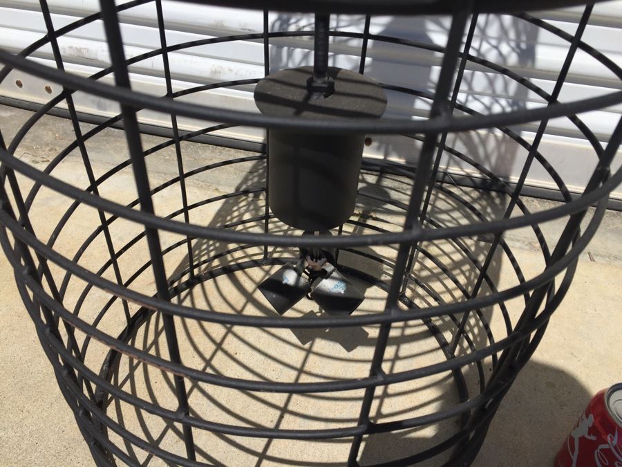 Huge Modernist Metal 6-Bulb Light Fixture [Photo 7]