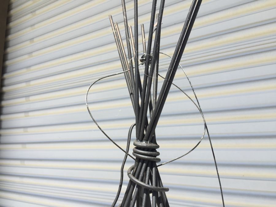 Huge Modernist Metal 6-Bulb Light Fixture [Photo 9]