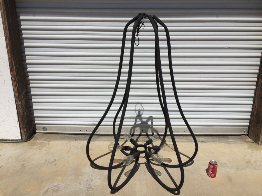 Large Modernist Metal 6-Bulb Light Fixture [Photo 10]