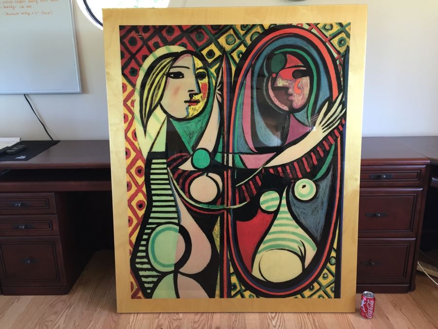 Large Pablo Picasso 'Girl Before A Mirror' Print On Board MAJIB P 597 [Photo 4]