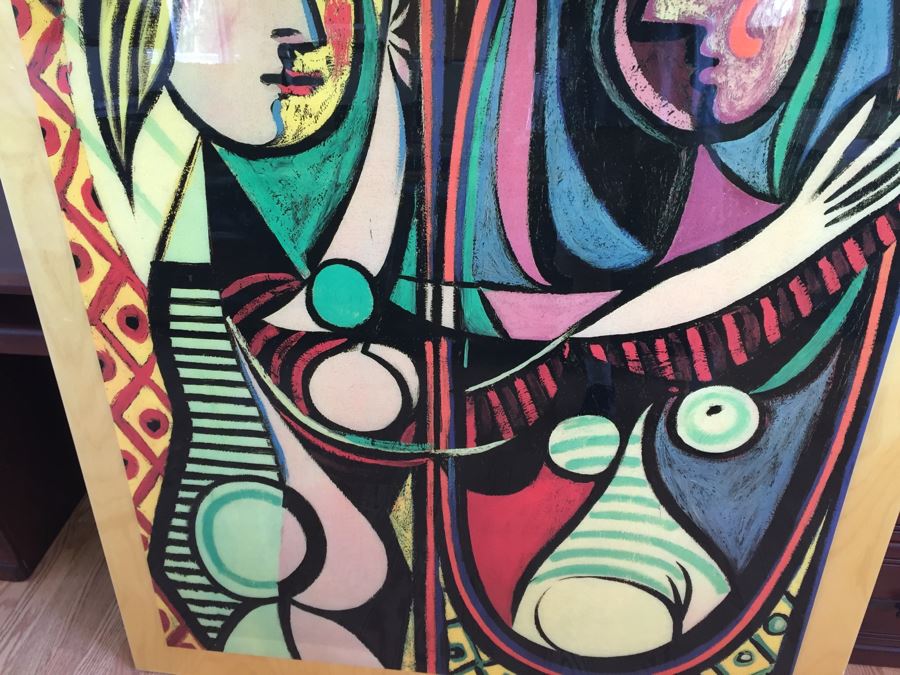 Large Pablo Picasso 'Girl Before A Mirror' Print On Board MAJIB P 597 [Photo 8]
