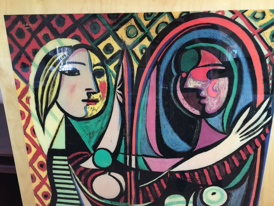 Large Pablo Picasso 'Girl Before A Mirror' Print On Board MAJIB P 597 [Photo 7]