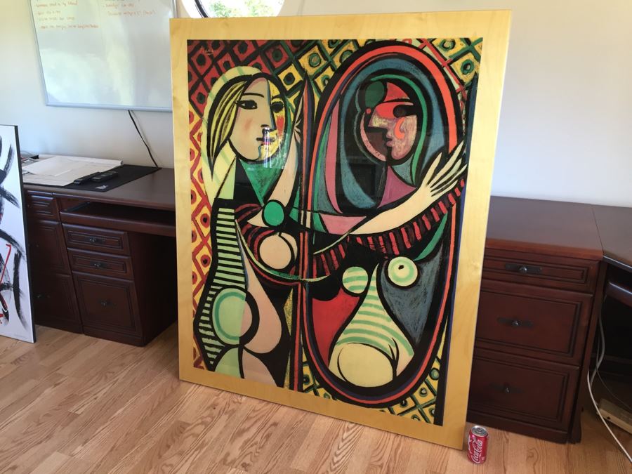 Large Pablo Picasso 'Girl Before A Mirror' Print On Board MAJIB P 597 [Photo 5]
