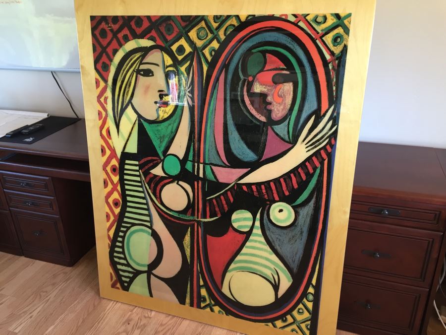 Large Pablo Picasso 'Girl Before A Mirror' Print On Board MAJIB P 597 [Photo 6]