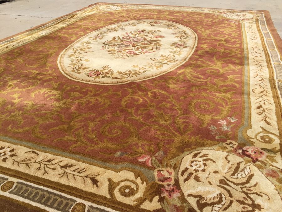 100% Wool Pile Area Rug 13.6' X 9.4' Made In India [Photo 2]