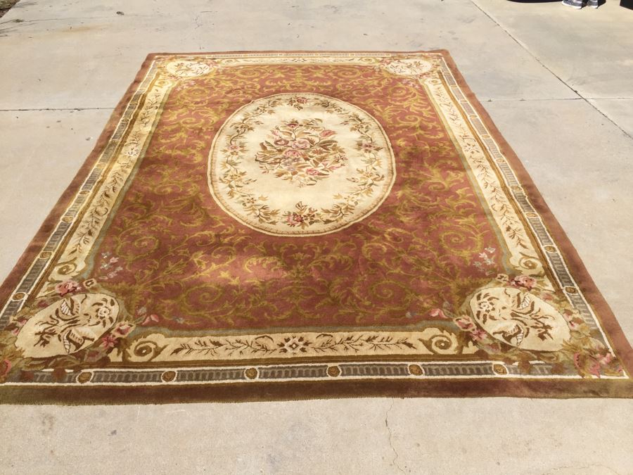 100% Wool Pile Area Rug 13.6' X 9.4' Made In India [Photo 1]