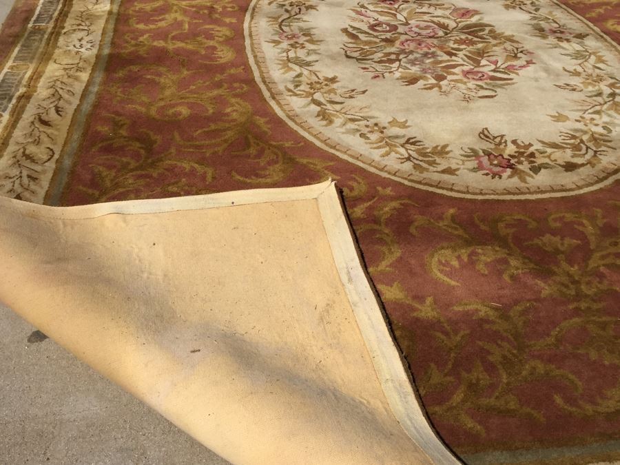 100% Wool Pile Area Rug 13.6' X 9.4' Made In India [Photo 9]