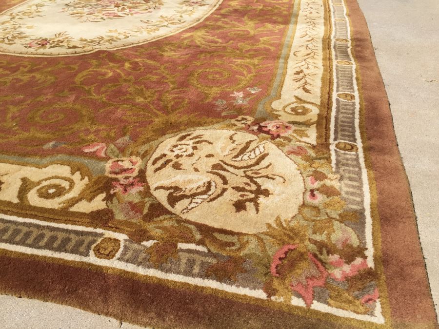 100% Wool Pile Area Rug 13.6' X 9.4' Made In India [Photo 5]
