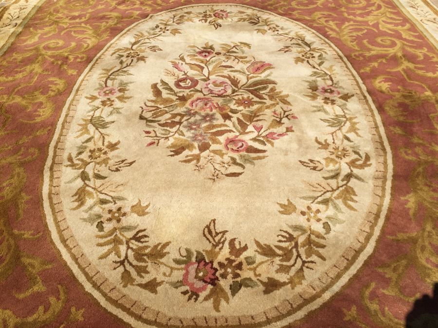 100% Wool Pile Area Rug 13.6' X 9.4' Made In India [Photo 7]