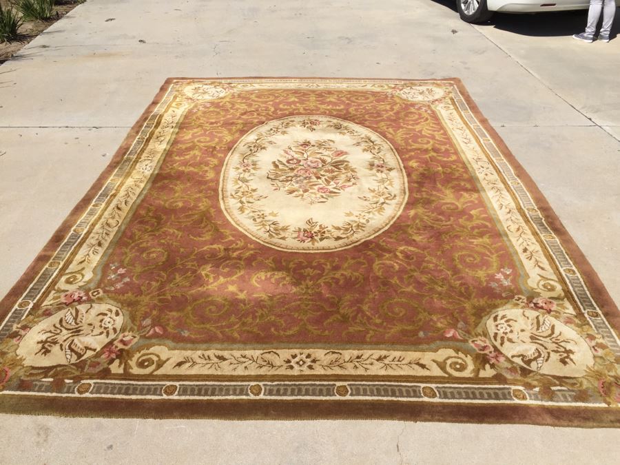 100% Wool Pile Area Rug 13.6' X 9.4' Made In India [Photo 4]