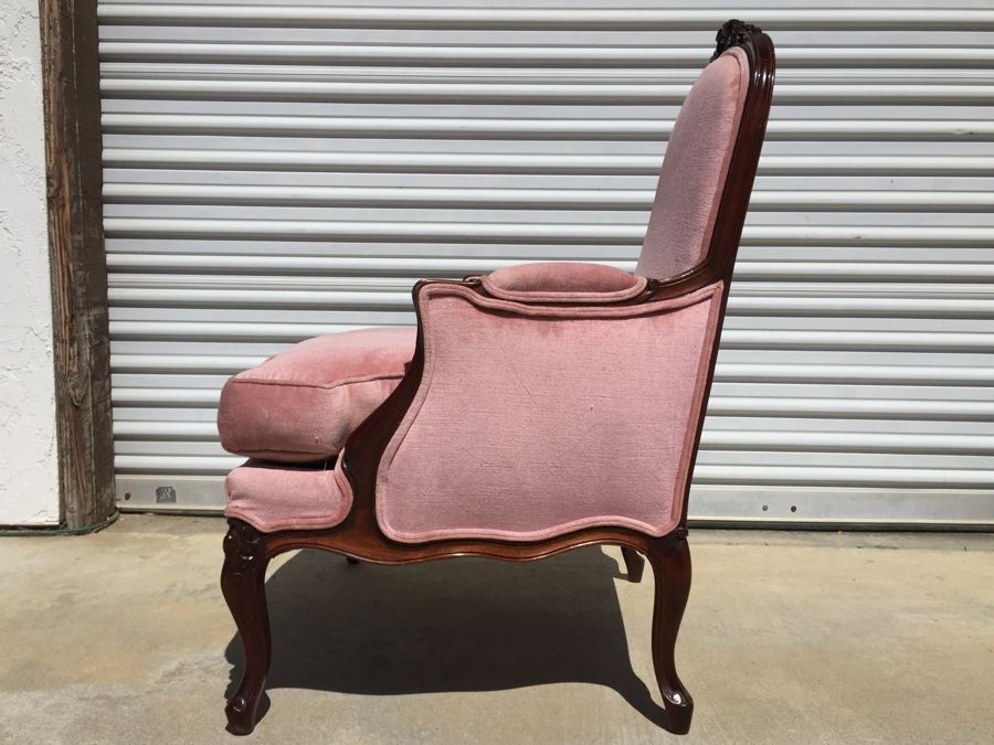Nice Vintage Upholstered Armchair - Needs To Be Reupholstered [Photo 2]