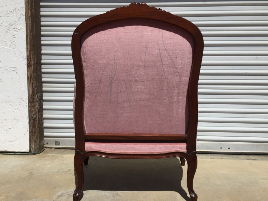Nice Vintage Upholstered Armchair - Needs To Be Reupholstered [Photo 13]